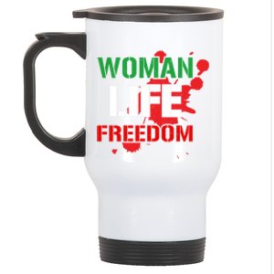 Wo Life Freedom Iran Gift Life Freedom Retro Meaningful Gift Stainless Steel Travel Mug