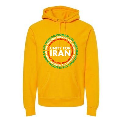 Wo Life Freedom Iran Unity For Iran Gift Premium Hoodie