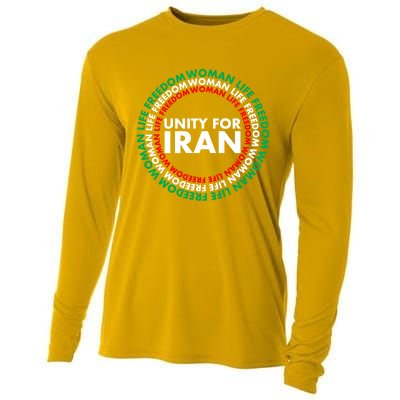 Wo Life Freedom Iran Unity For Iran Gift Cooling Performance Long Sleeve Crew