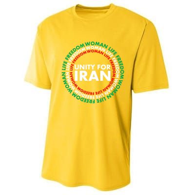 Wo Life Freedom Iran Unity For Iran Gift Performance Sprint T-Shirt