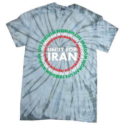 Wo Life Freedom Iran Unity For Iran Gift Tie-Dye T-Shirt