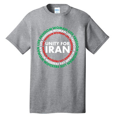 Wo Life Freedom Iran Unity For Iran Gift Tall T-Shirt