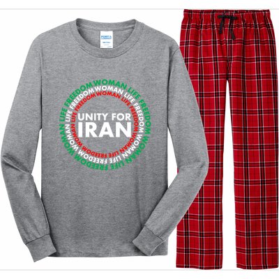 Wo Life Freedom Iran Unity For Iran Gift Long Sleeve Pajama Set