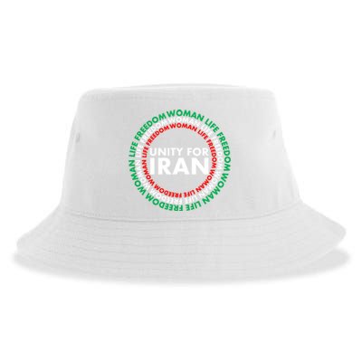 Wo Life Freedom Iran Unity For Iran Gift Sustainable Bucket Hat