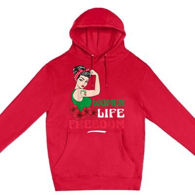 Wo Life Freedom, Support Wo Iran, Cute Iranian Wo Premium Pullover Hoodie