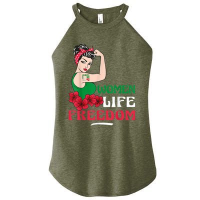 Wo Life Freedom, Support Wo Iran, Cute Iranian Wo Women’s Perfect Tri Rocker Tank