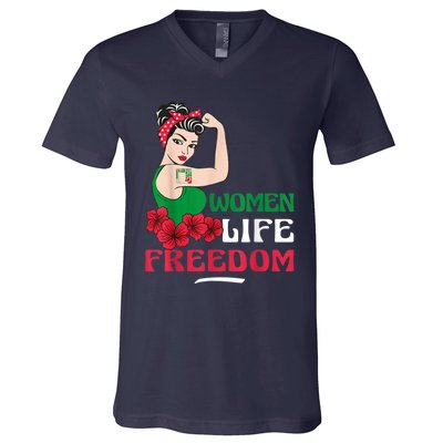 Wo Life Freedom, Support Wo Iran, Cute Iranian Wo V-Neck T-Shirt