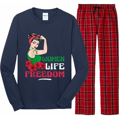 Wo Life Freedom, Support Wo Iran, Cute Iranian Wo Long Sleeve Pajama Set