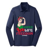 Wo Life Freedom, Support Wo Iran, Cute Iranian Wo Silk Touch Performance Long Sleeve Polo