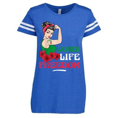 Wo Life Freedom, Support Wo Iran, Cute Iranian Wo Enza Ladies Jersey Football T-Shirt