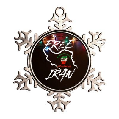 Women Life Freedom Vintage Iranian Distressed Free Iran Metallic Star Ornament