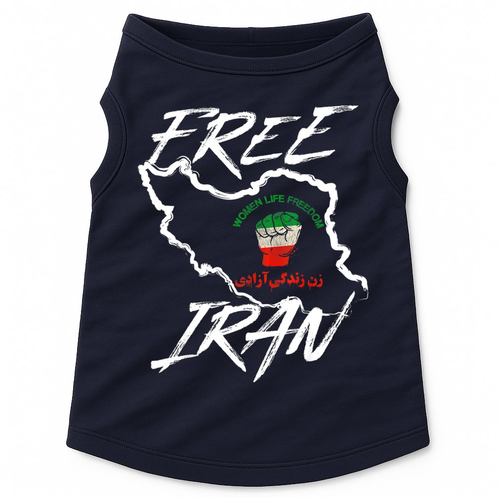 Women Life Freedom Vintage Iranian Distressed Free Iran Doggie Tank