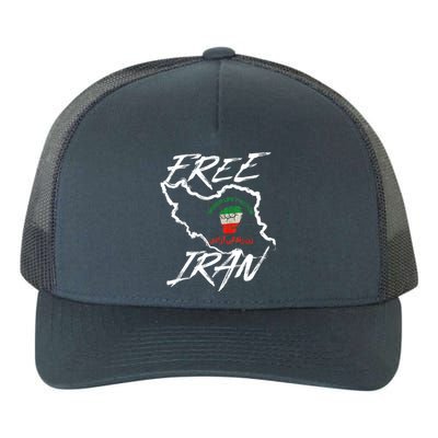 Women Life Freedom Vintage Iranian Distressed Free Iran Yupoong Adult 5-Panel Trucker Hat