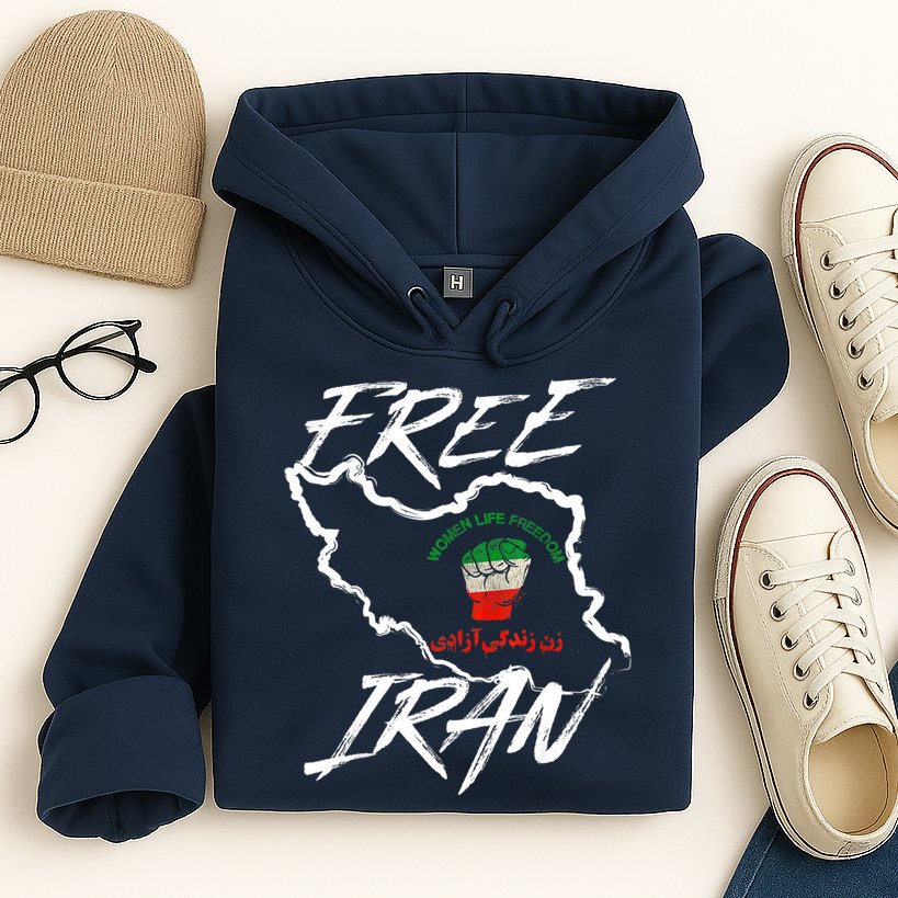 Women Life Freedom Vintage Iranian Distressed Free Iran Hoodie