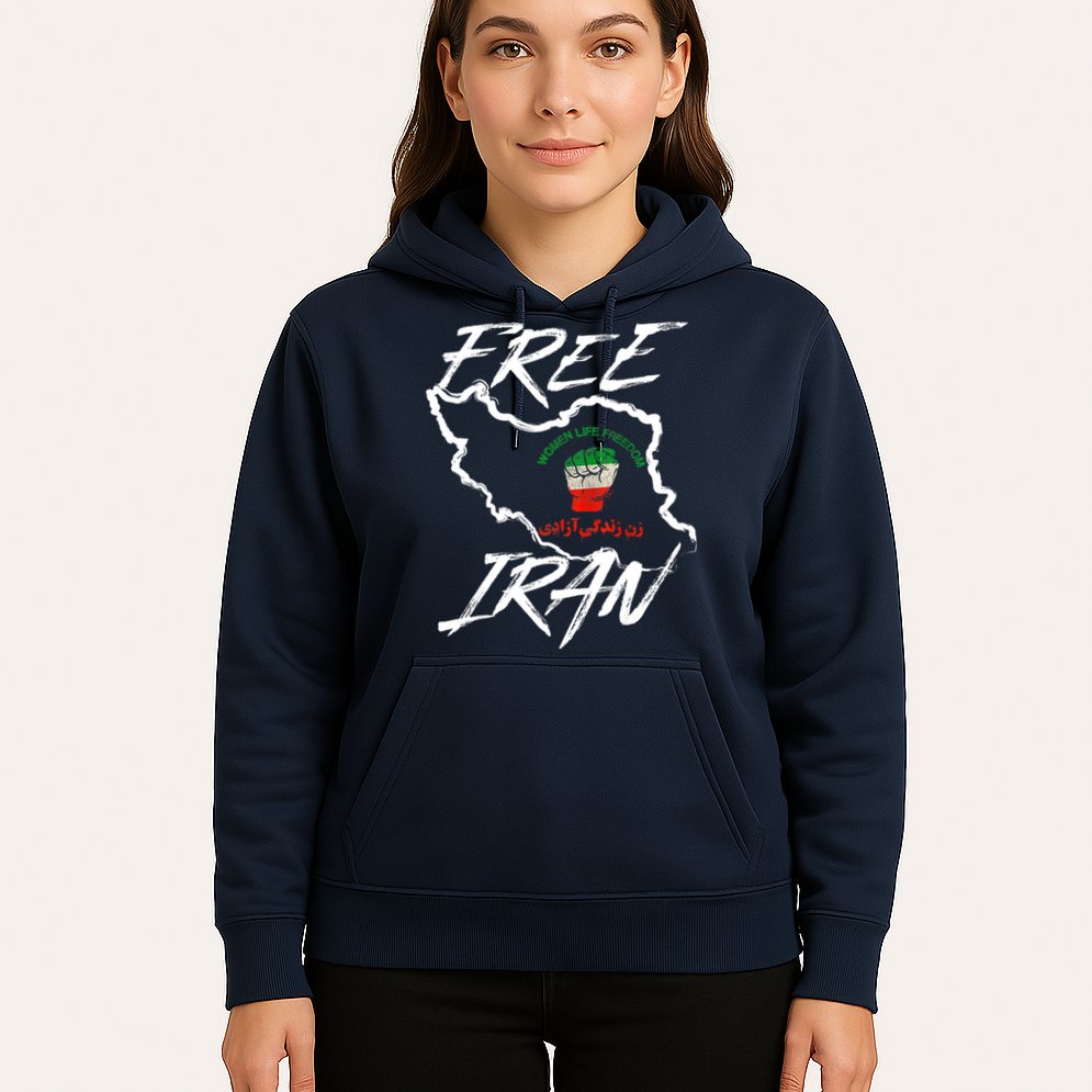 Women Life Freedom Vintage Iranian Distressed Free Iran Hoodie