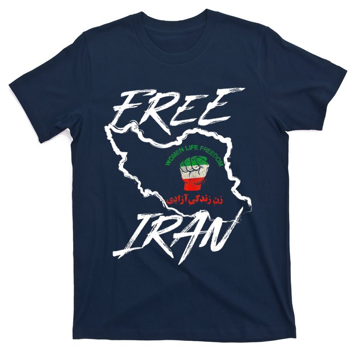 Women Life Freedom Vintage Iranian Distressed Free Iran T-Shirt