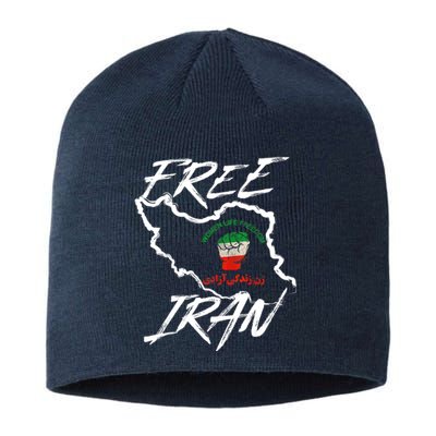 Women Life Freedom Vintage Iranian Distressed Free Iran Sustainable Beanie