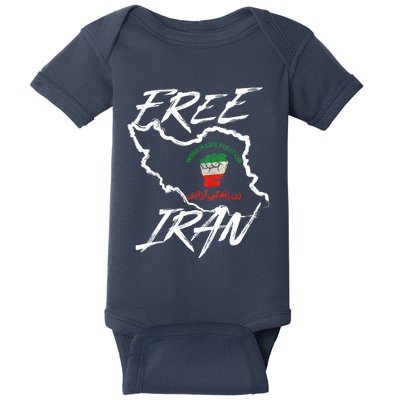 Women Life Freedom Vintage Iranian Distressed Free Iran Baby Bodysuit