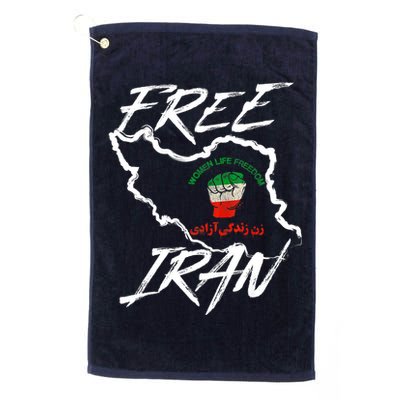 Women Life Freedom Vintage Iranian Distressed Free Iran Golf Towel