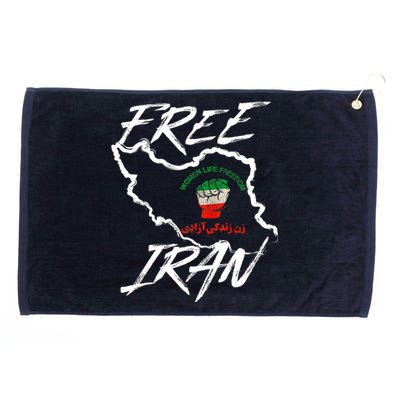 Women Life Freedom Vintage Iranian Distressed Free Iran Grommeted Golf Towel