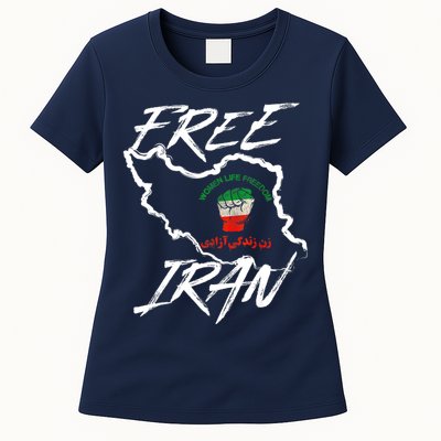Women Life Freedom Vintage Iranian Distressed Free Iran Womens T-Shirt