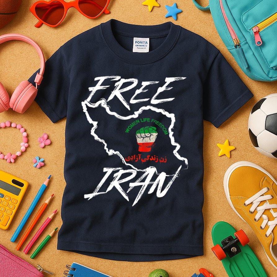 Women Life Freedom Vintage Iranian Distressed Free Iran Kids T-Shirt
