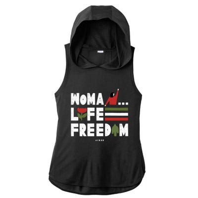 Wo Life Freedom Funny Gift Ladies PosiCharge Tri-Blend Wicking Draft Hoodie Tank