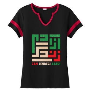 Women Life Freedom Mahsa Amini Zan Zendegi Azadi Iran Ladies Halftime Notch Neck Tee