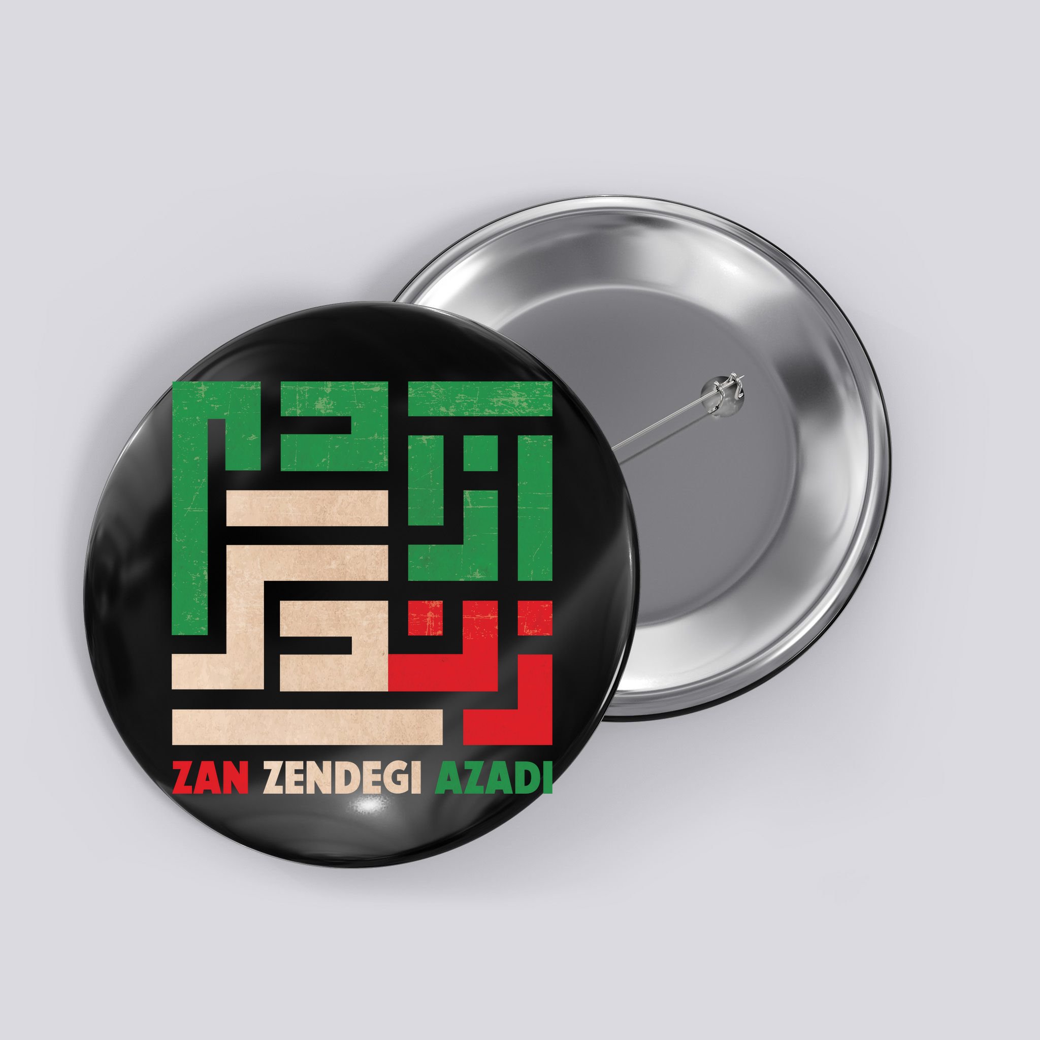 Women Life Freedom Mahsa Amini Zan Zendegi Azadi Iran Button