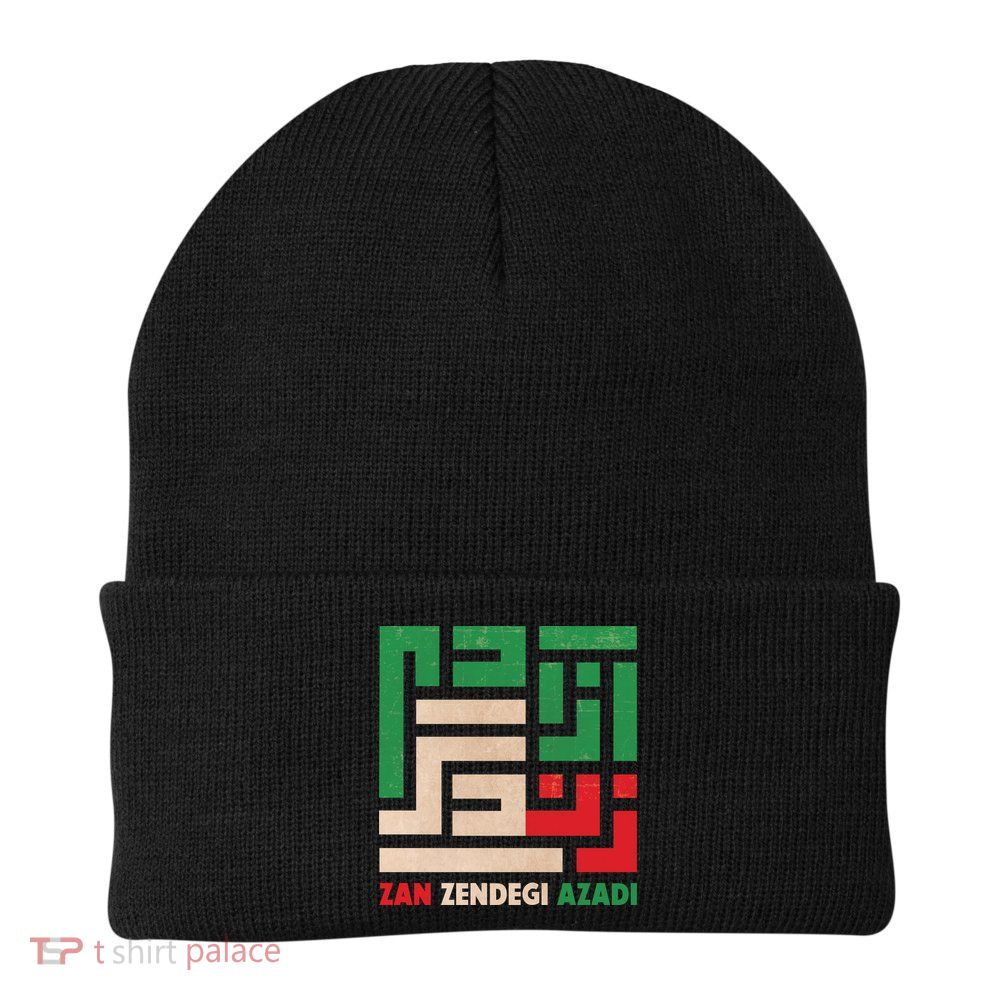 Women Life Freedom Mahsa Amini Zan Zendegi Azadi Iran Knit Cap Winter Beanie