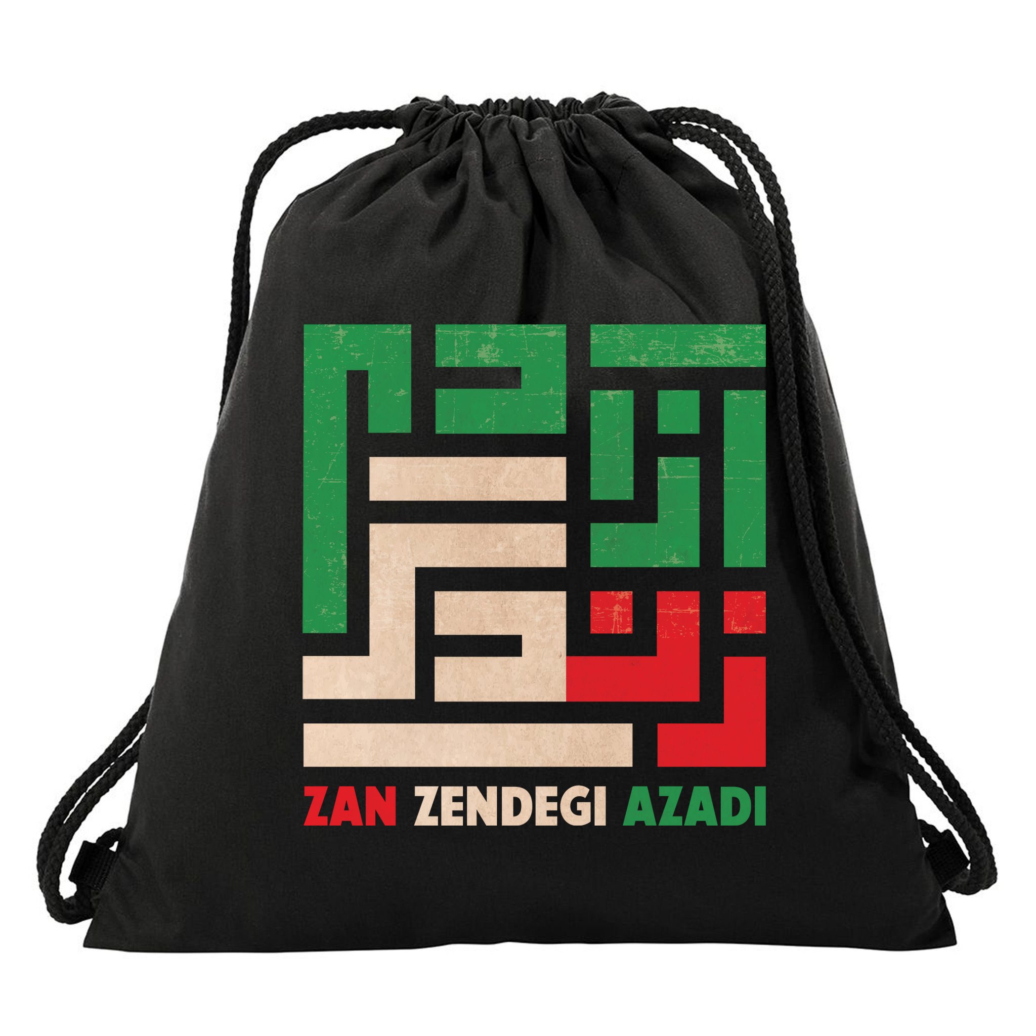 Women Life Freedom Mahsa Amini Zan Zendegi Azadi Iran Drawstring Bag