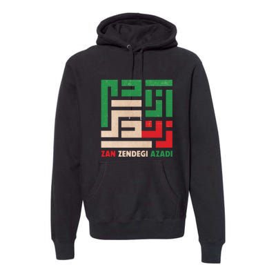 Women Life Freedom Mahsa Amini Zan Zendegi Azadi Iran Premium Hoodie