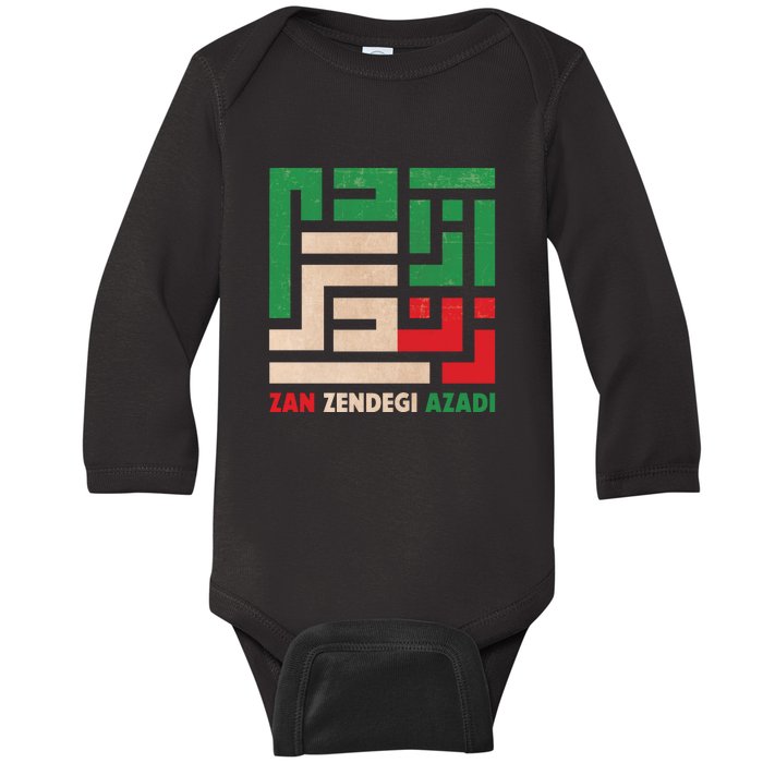 Women Life Freedom Mahsa Amini Zan Zendegi Azadi Iran Baby Long Sleeve Bodysuit