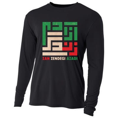 Women Life Freedom Mahsa Amini Zan Zendegi Azadi Iran Cooling Performance Long Sleeve Crew