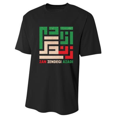 Women Life Freedom Mahsa Amini Zan Zendegi Azadi Iran Performance Sprint T-Shirt