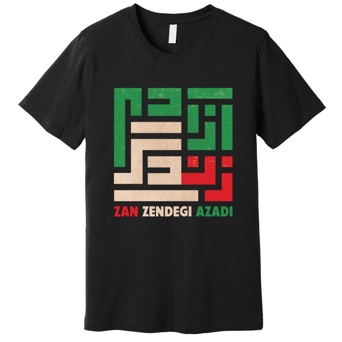 Women Life Freedom Mahsa Amini Zan Zendegi Azadi Iran Premium T-Shirt