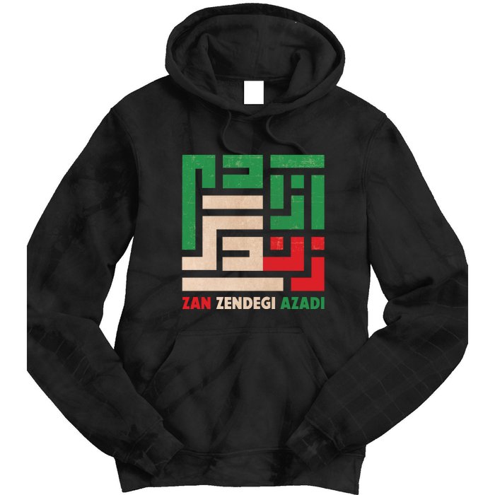 Women Life Freedom Mahsa Amini Zan Zendegi Azadi Iran Tie Dye Hoodie