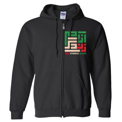 Women Life Freedom Mahsa Amini Zan Zendegi Azadi Iran Full Zip Hoodie