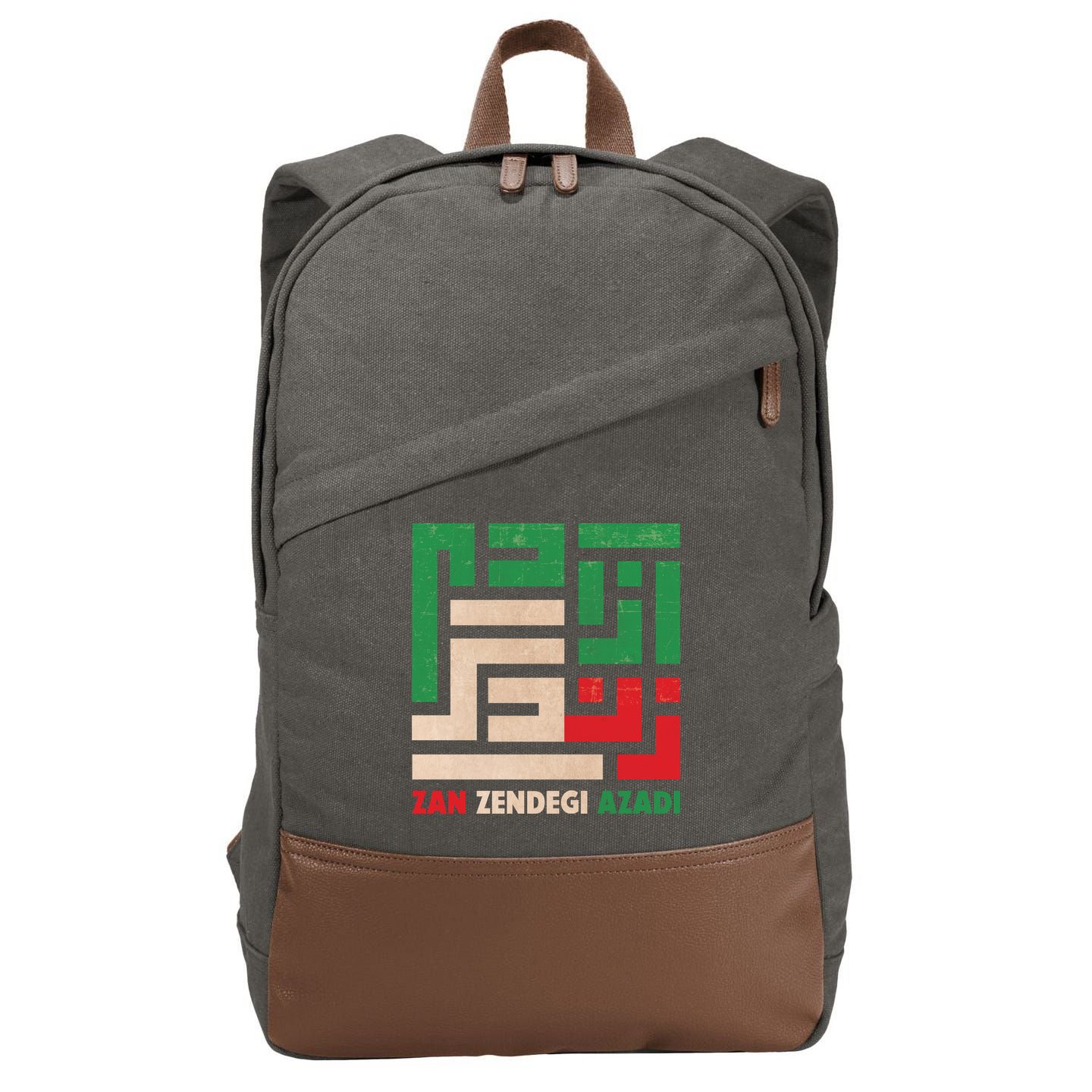 Women Life Freedom Mahsa Amini Zan Zendegi Azadi Iran Cotton Canvas Backpack