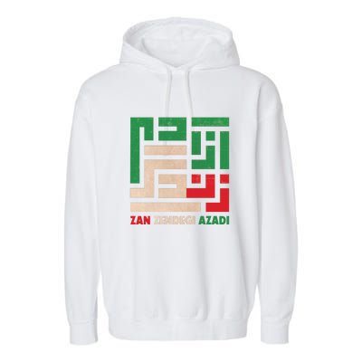 Women Life Freedom Mahsa Amini Zan Zendegi Azadi Iran Garment-Dyed Fleece Hoodie