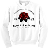 Wo Latinos For Kamala La Flor Tenemos Tanto Amor Kids Sweatshirt