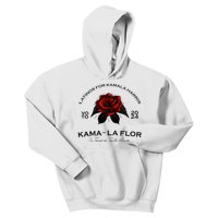 Wo Latinos For Kamala La Flor Tenemos Tanto Amor Kids Hoodie