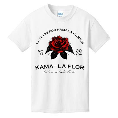 Wo Latinos For Kamala La Flor Tenemos Tanto Amor Kids T-Shirt