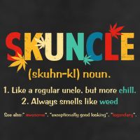 Weed Lover Fun Uncle Weed Smoker Skuncle Marijuana Cannabis 7 Panel Mesh Trucker Snapback Hat