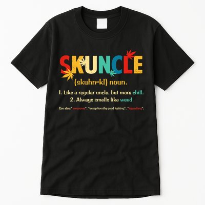 Weed Lover Fun Uncle Weed Smoker Skuncle Marijuana Cannabis Tall T-Shirt