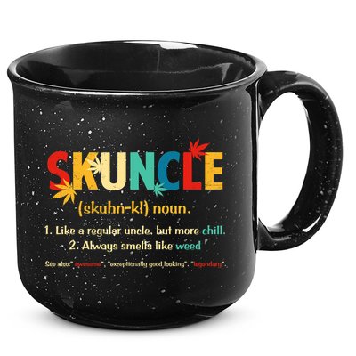 Weed Lover Fun Uncle Weed Smoker Skuncle Marijuana Cannabis 15oz Campfire Ceramic Mug