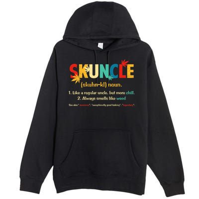 Weed Lover Fun Uncle Weed Smoker Skuncle Marijuana Cannabis Premium Pullover Hoodie