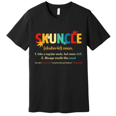 Weed Lover Fun Uncle Weed Smoker Skuncle Marijuana Cannabis Premium T-Shirt