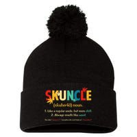 Weed Lover Fun Uncle Weed Smoker Skuncle Marijuana Cannabis Pom Pom 12in Knit Beanie