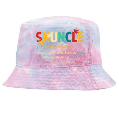 Weed Lover Fun Uncle Weed Smoker Skuncle Marijuana Cannabis Tie-Dyed Bucket Hat